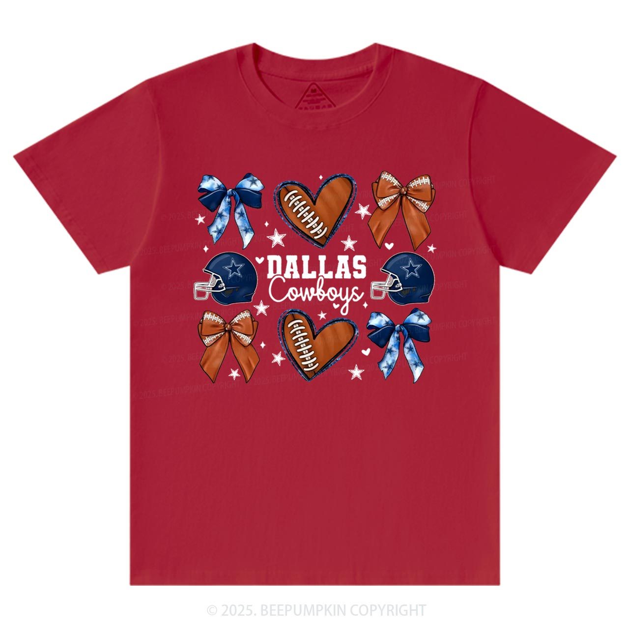 Blue Star Football Mama T-Shirts Beepumpkin