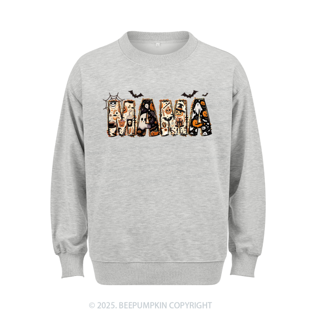 Personalized Halloween Mama Sweatshirt Beepumpkin