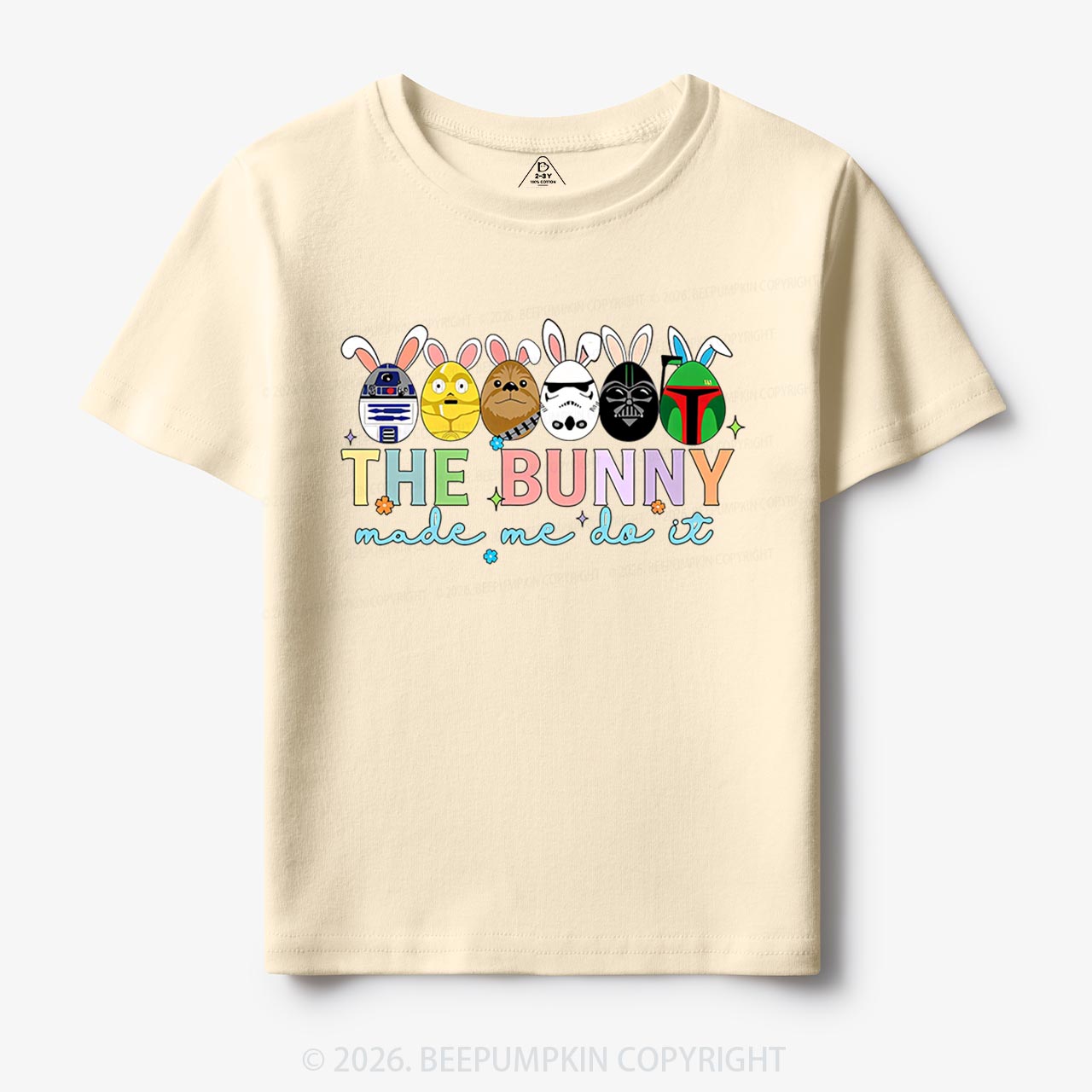 Cute Cartoon Characters Happy Easter Toddler&Kid's Tees Beepumpkin