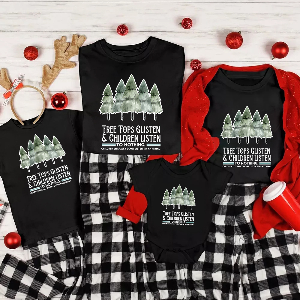 Three Tops Glisten Christmas Family Matching Shirt