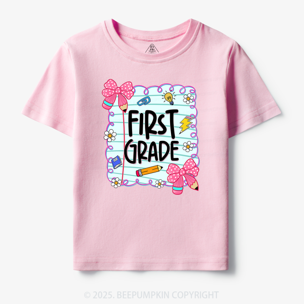 Personalized First Day Of School Toddler&Kid's Tees Beepumpkin