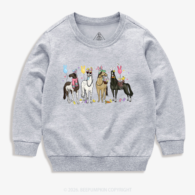Funny Horse Easte Toddler&Kid's Sweatshirt