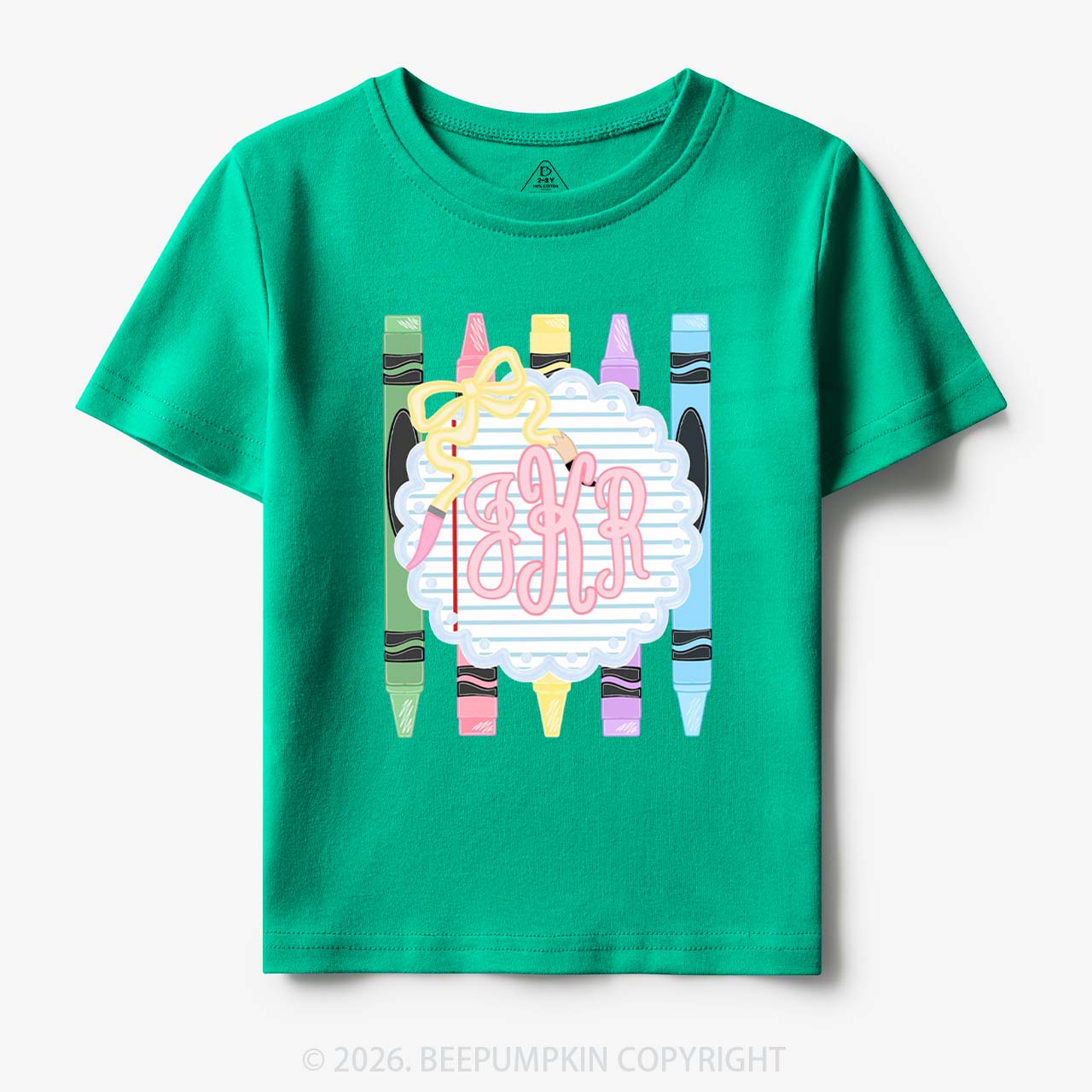 Personalized Monogram Name Pink Preppy Toddler&Kid's Tees