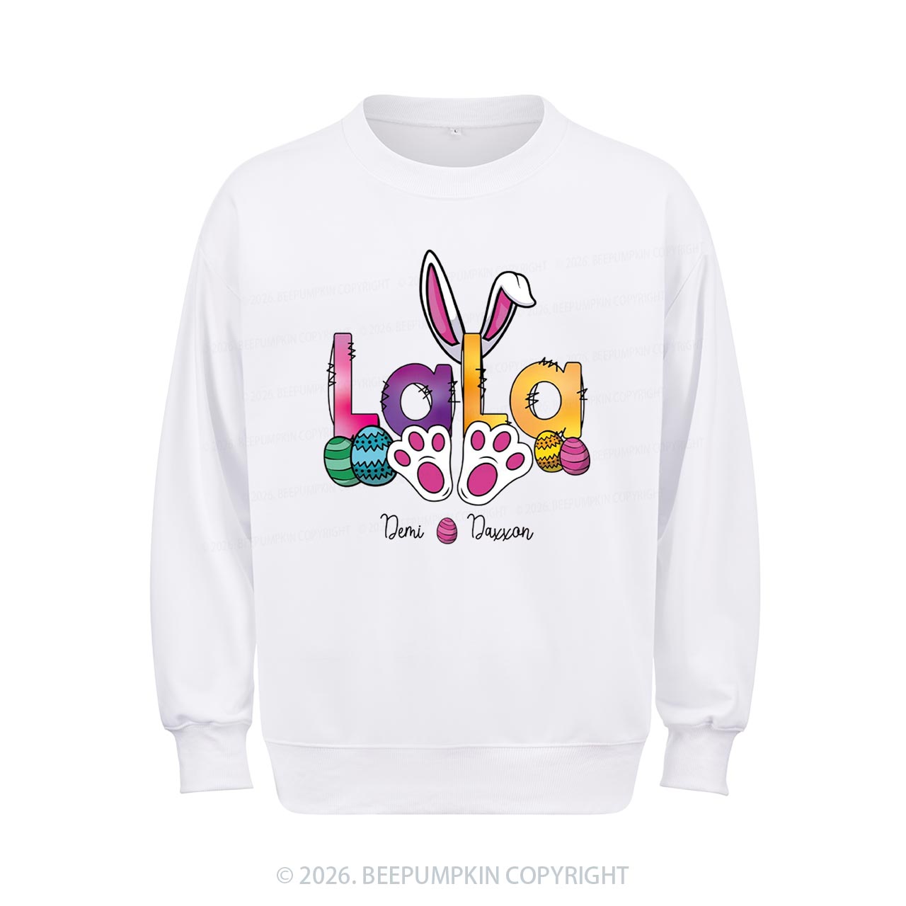 Personalized Spring Easter Bunnies Mimi Sweatshirt