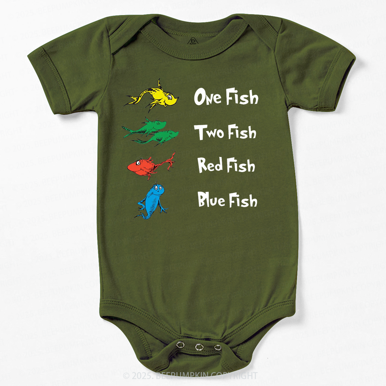 One Fish Two Fish Red Fish Blue Fish Bodysuit Beepumpkin