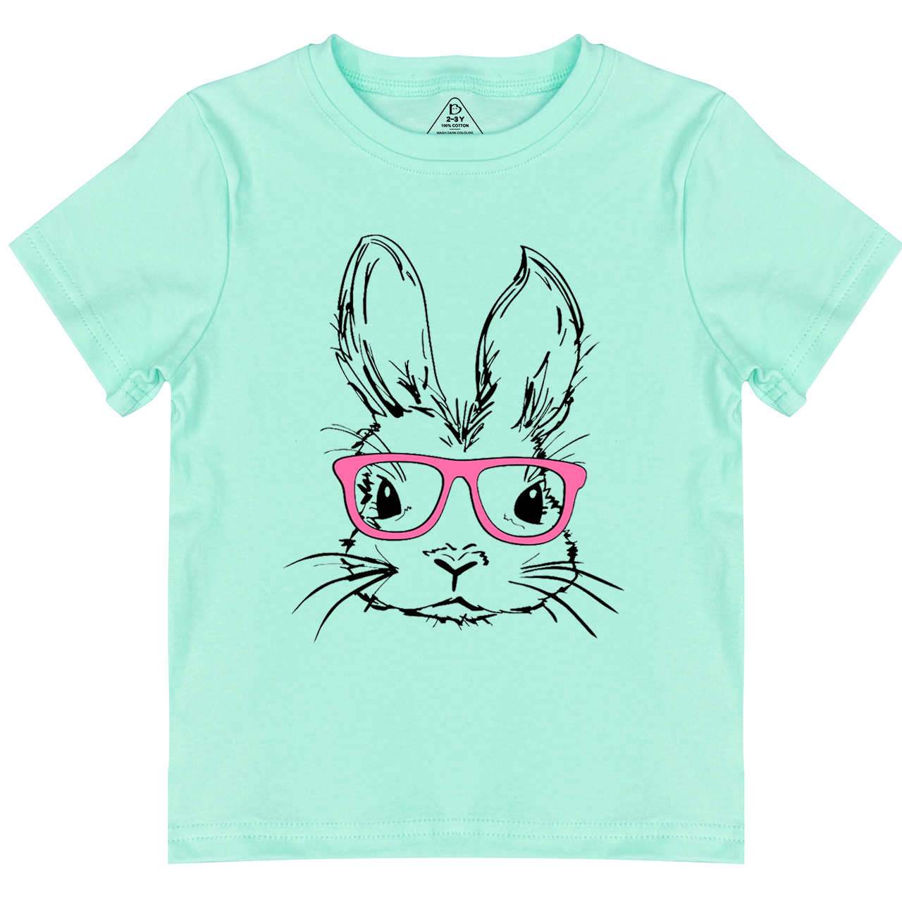 Easter Bunny With Pink Glasses Toddler&Kid's Tees Beepumpkin