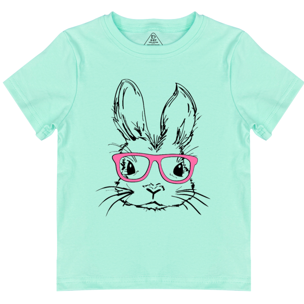 Easter Bunny With Pink Glasses Toddler&Kid's Tees Beepumpkin