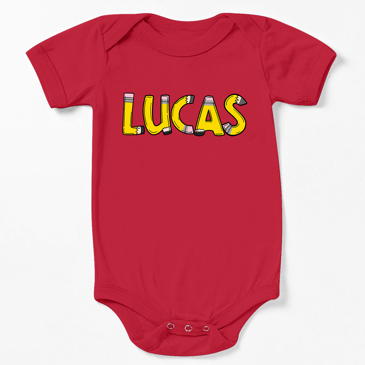 Personalized Pencil Back To School Bodysuit For Baby 