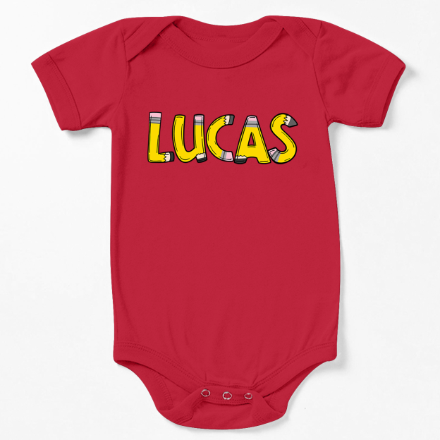Personalized Pencil Back To School Bodysuit For Baby 