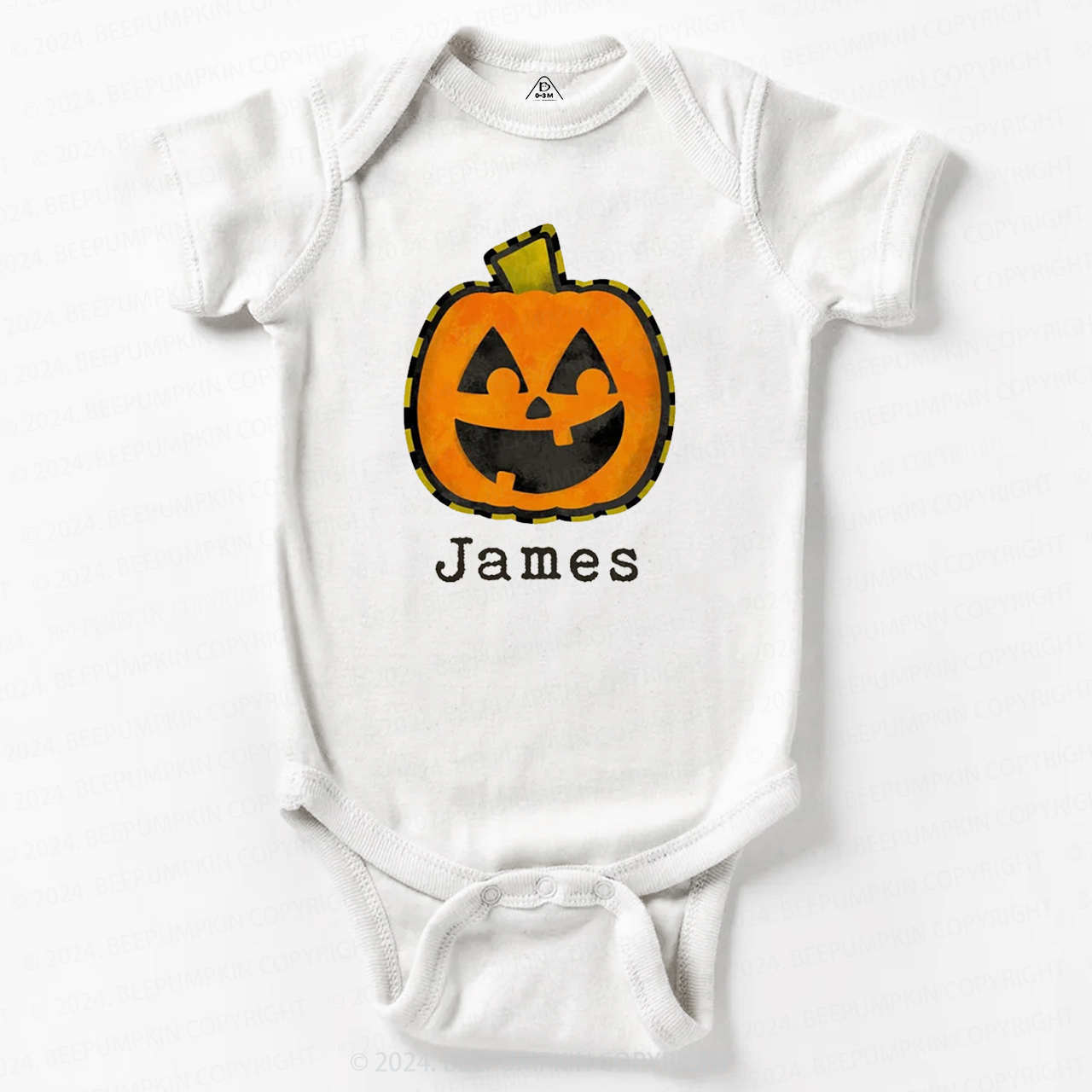 Personalized Halloween Fall Pumpkin Baby Bodysuits 