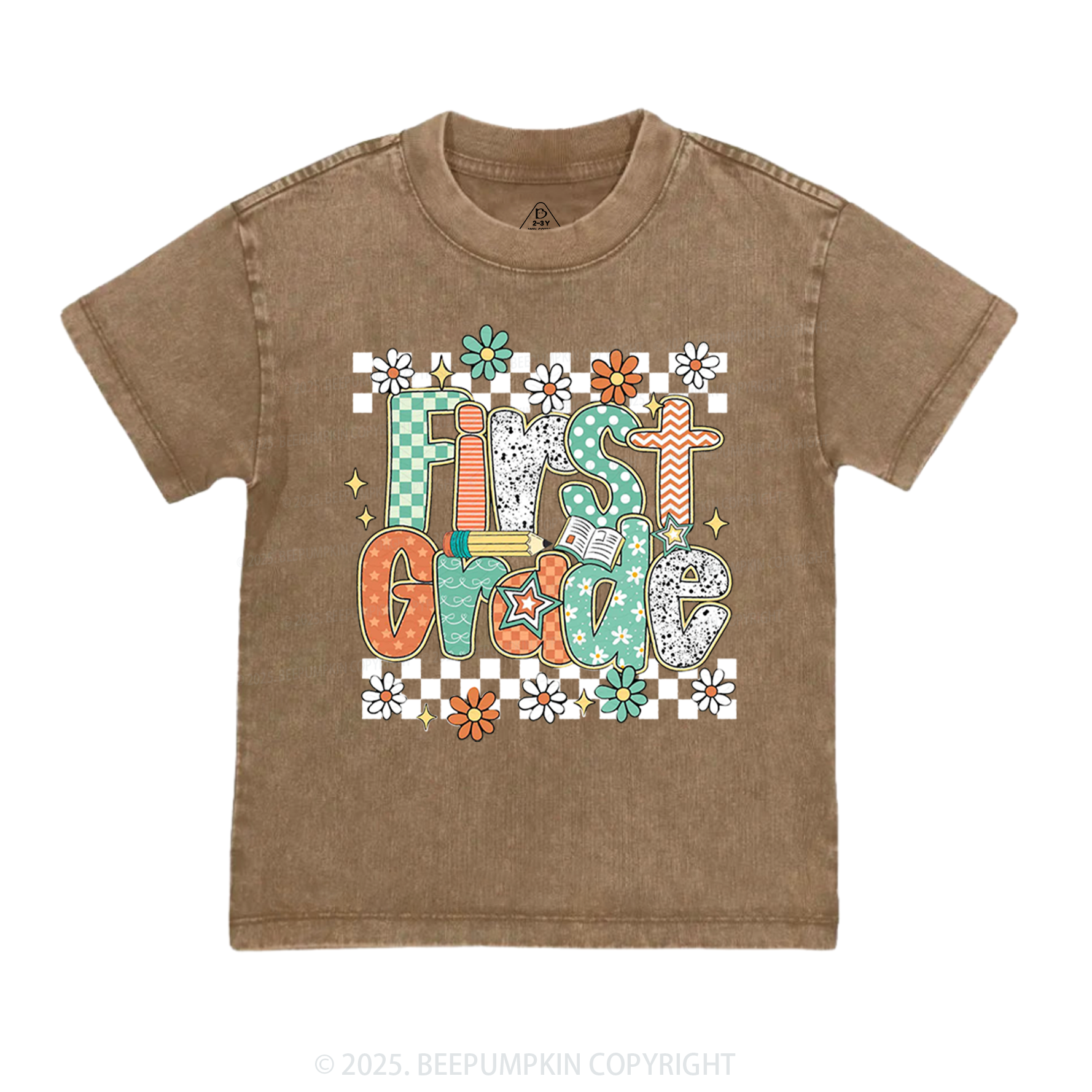 Personalized Grade Blossoms Toddler&Kids Washed Tees