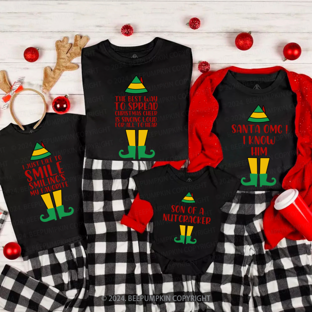 Elf Movie Quotes Christmas Family Matching Shirt