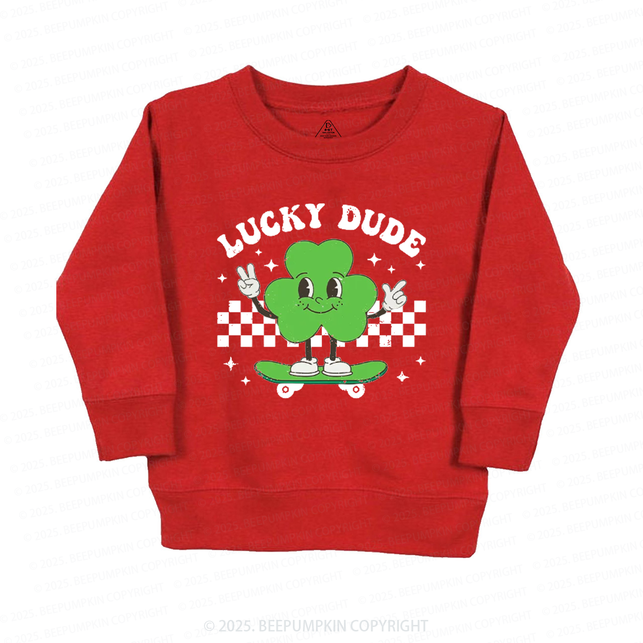 Skating Clover Lucky Dude Kids Sweatshirt
