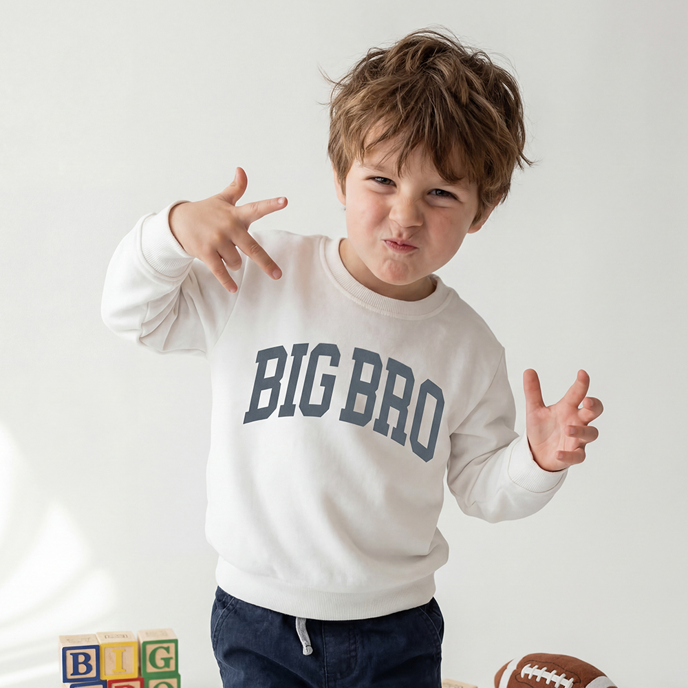 Big Bro Boho Natural Kid's Sweatshirt