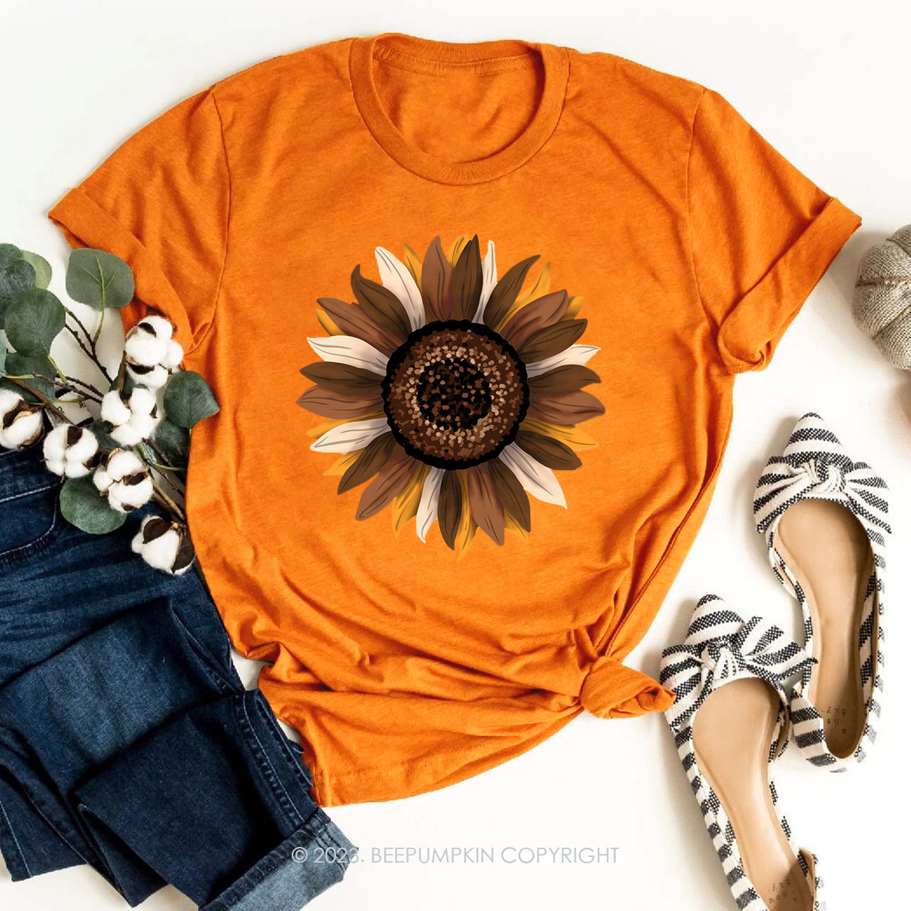 Pretty Fall Sunflower Shirts Beepumpkin