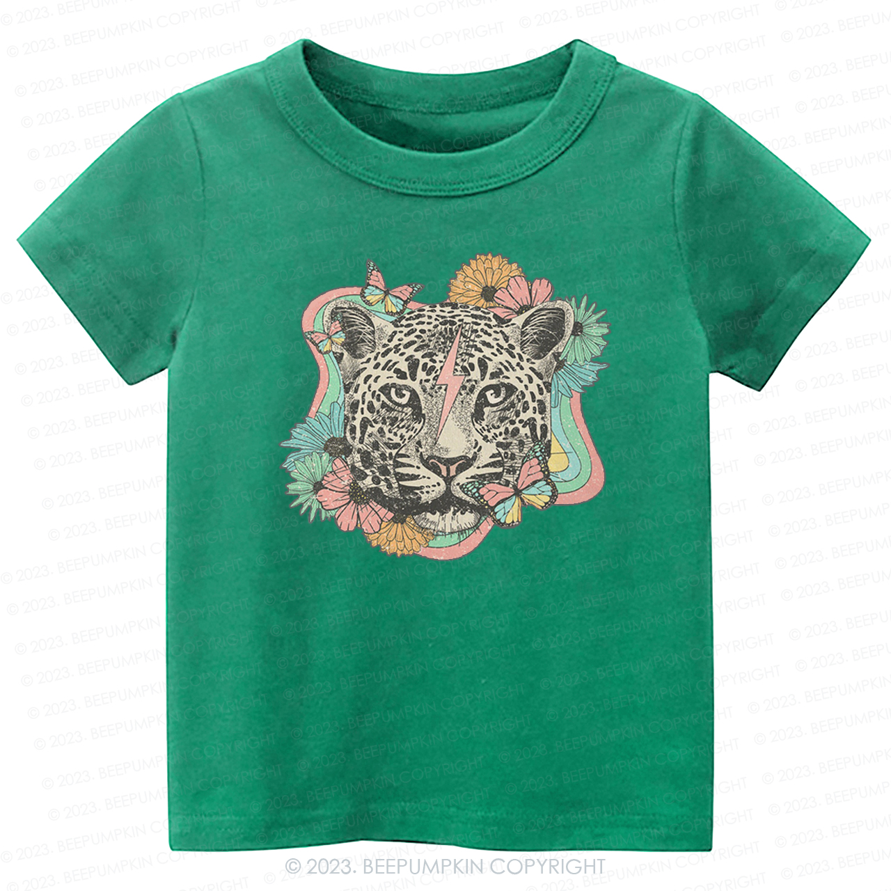 Wild Flower Animal Leopard -Toddler Tees