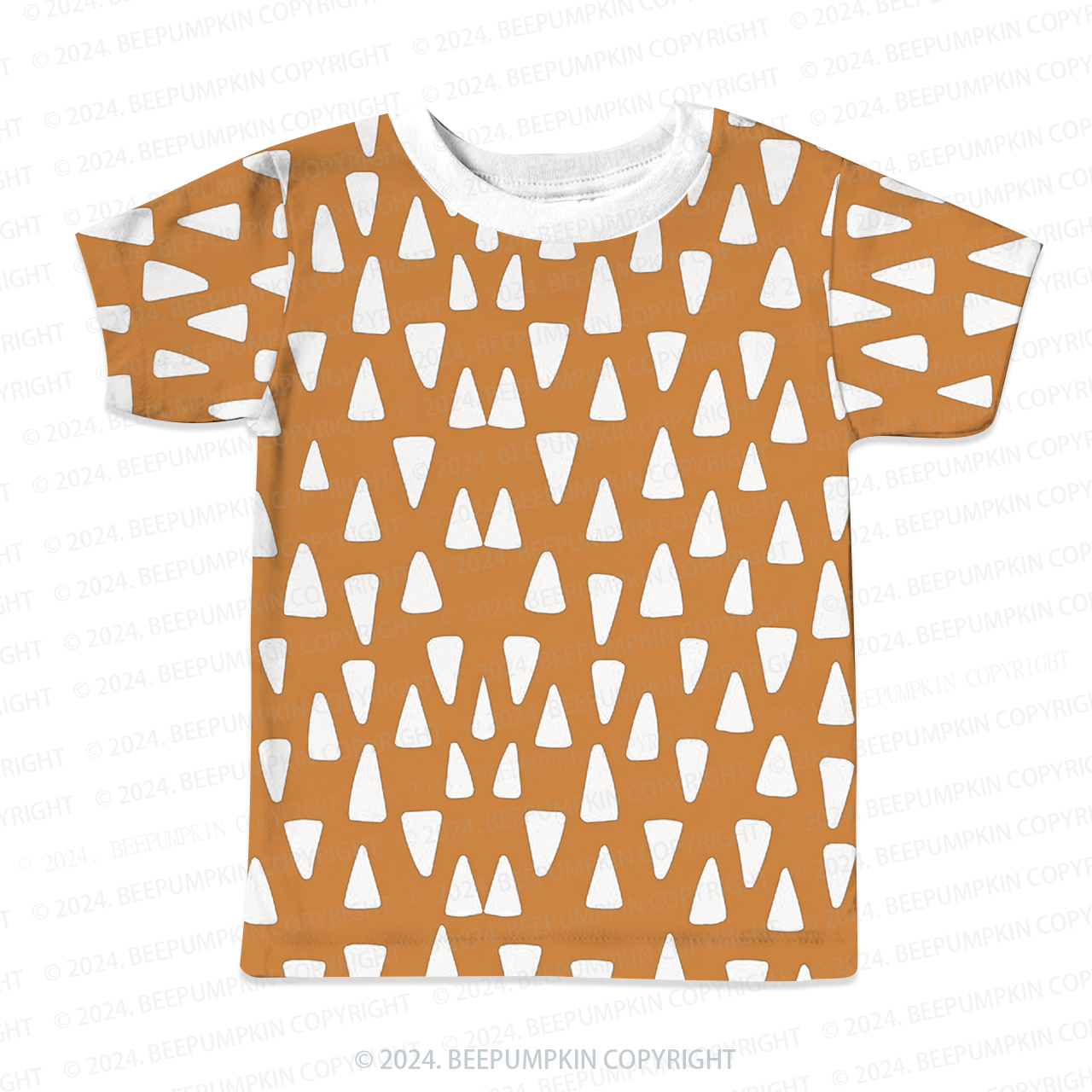 Orange Rounded Triangle All Over Print Kids Tees 