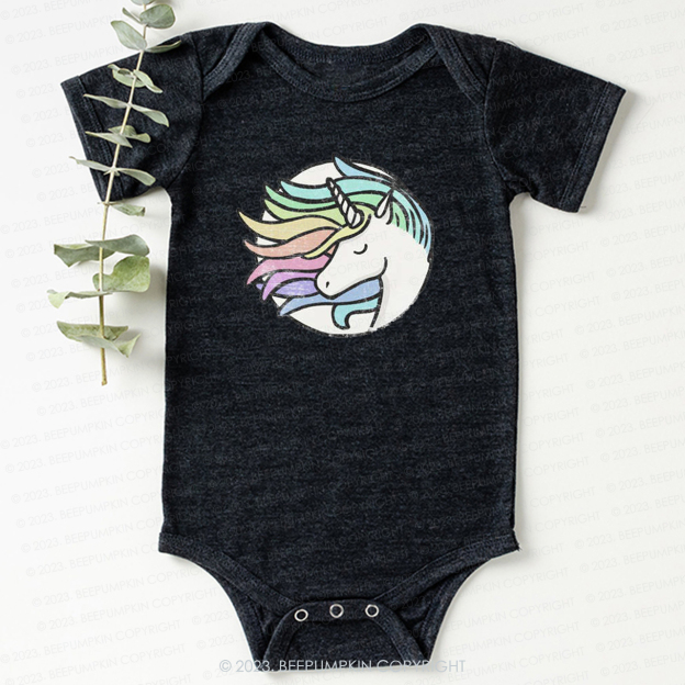 Rainbow Girls Unicorn Bodysuit For Baby