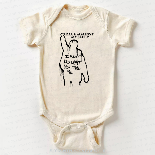 Rage Against My Sleep Bodysuit For Baby 7