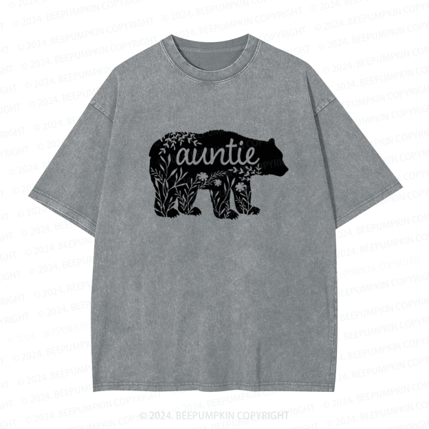 Auntie Bear Auntie Washed Tees