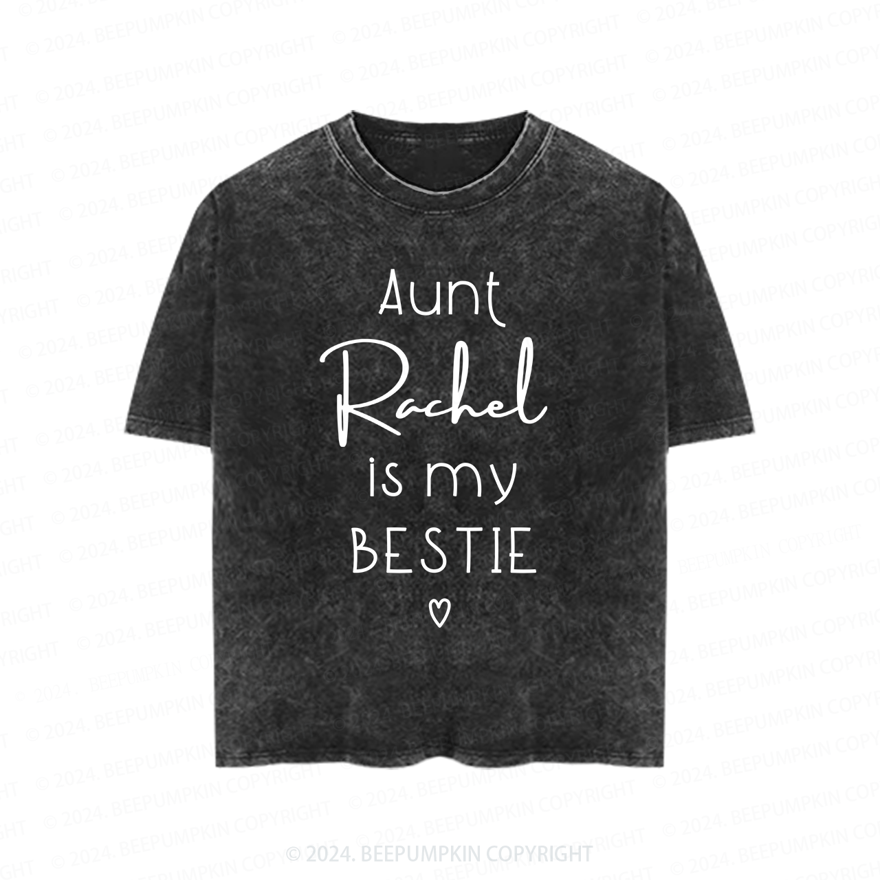 Personalized Brand Funny Aunt's Bestie Toddler&Kids Washed Tees        