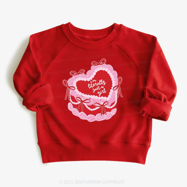 Literally Just A Girl Kid's Sweatshirt