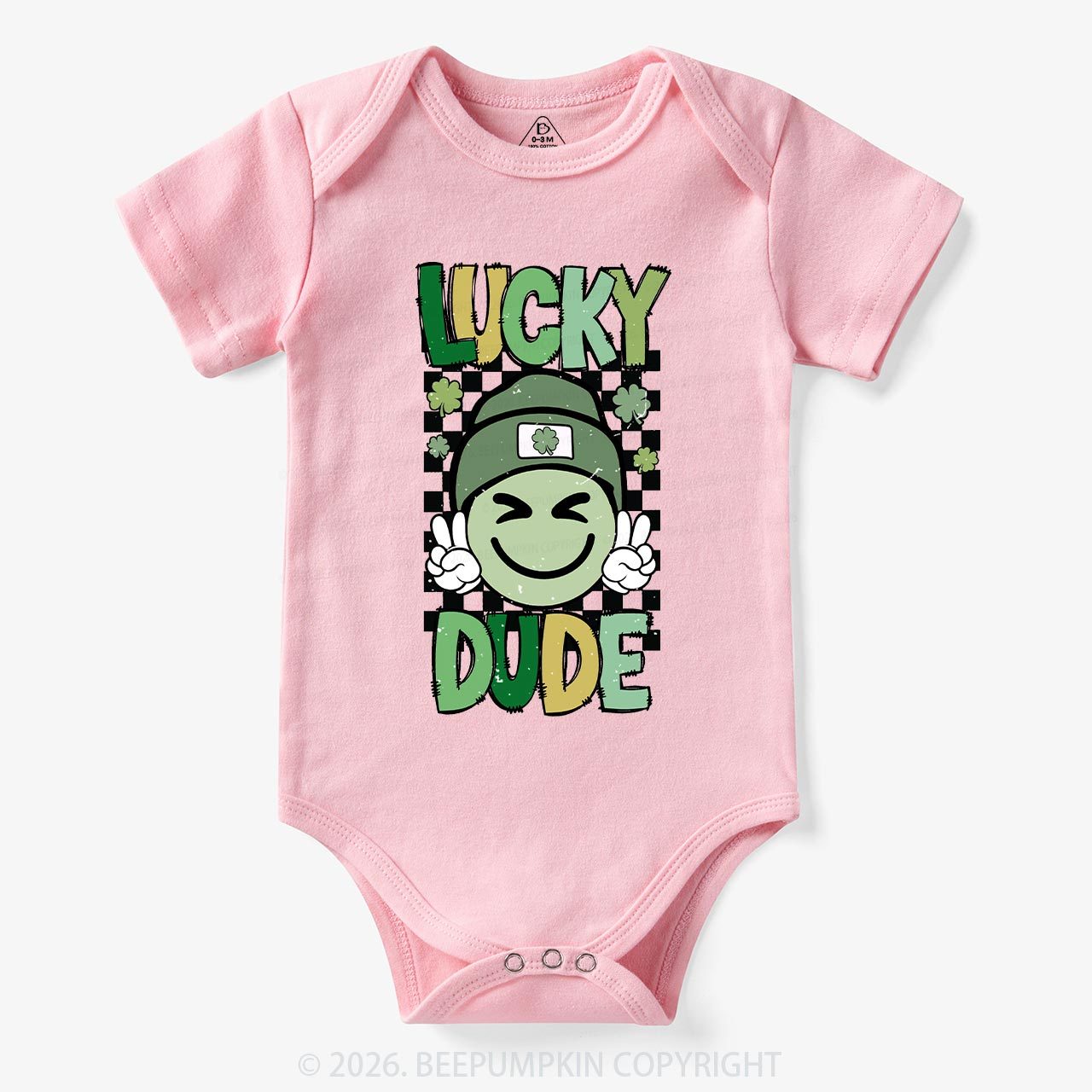 Retro Lucky Dude St.Patricks Day Bodysuit For Baby