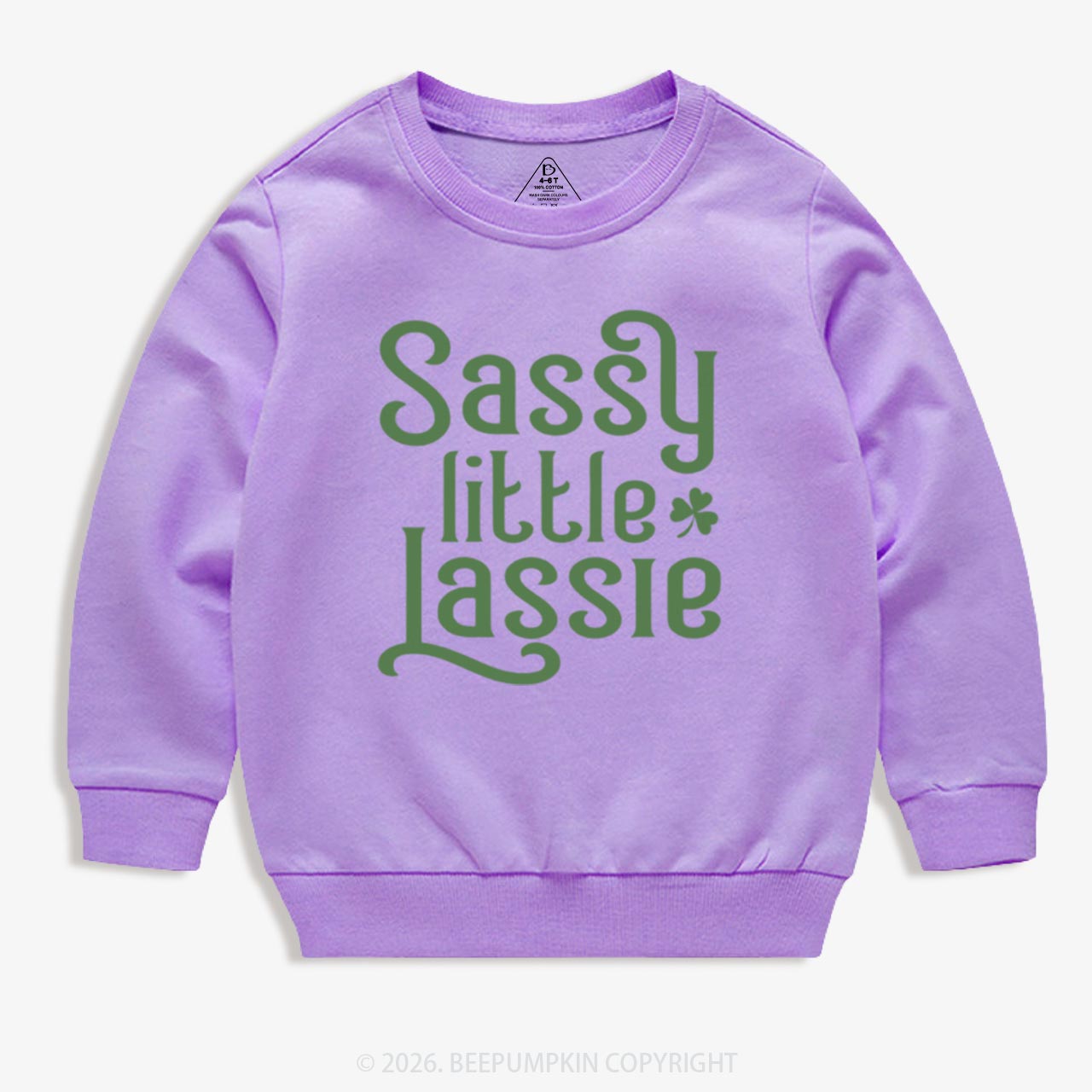Sassy Little Lassie St. Patrick's Day Kid's Sweatshirt