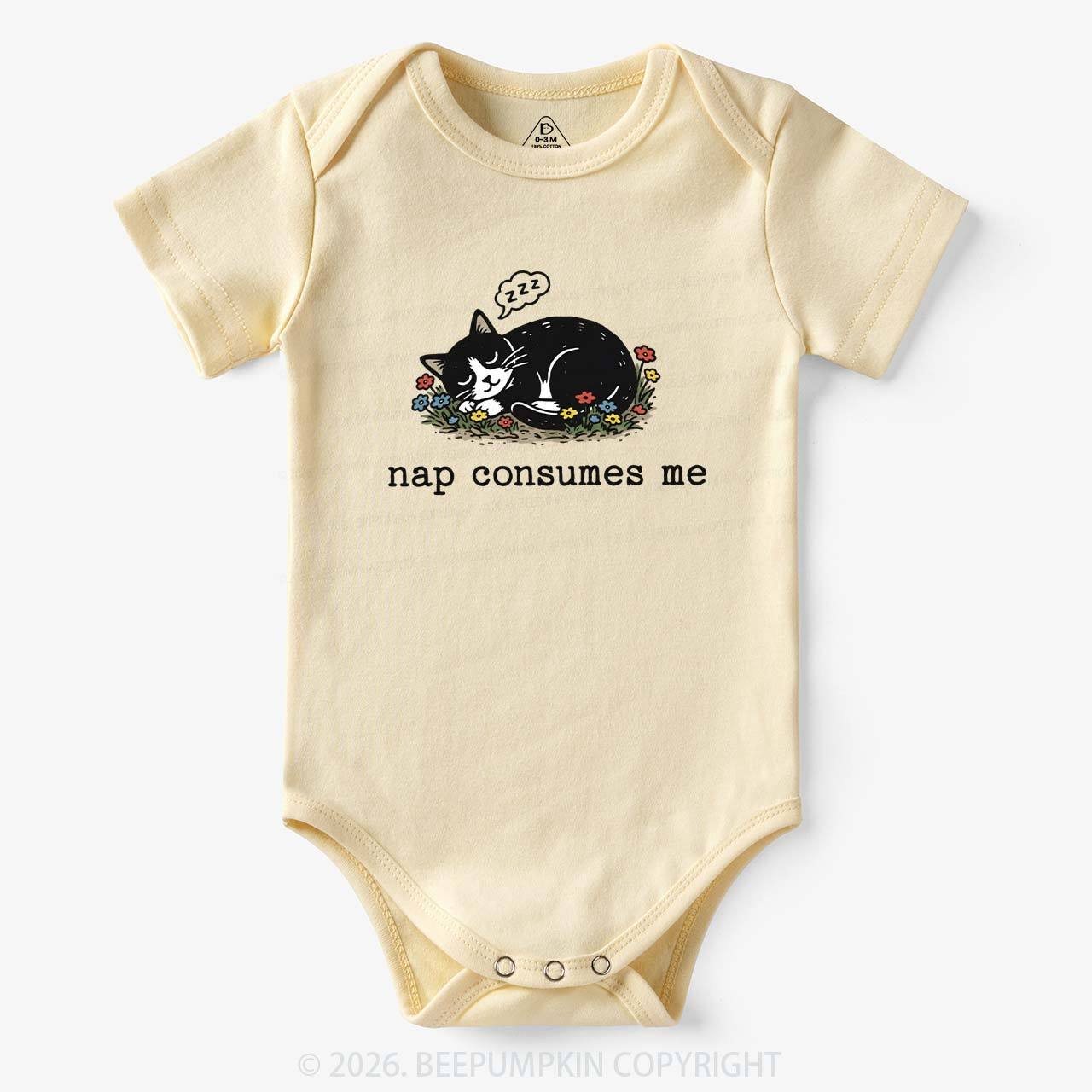 Funny Cat Meme Nap Consumes Me Bodysuit