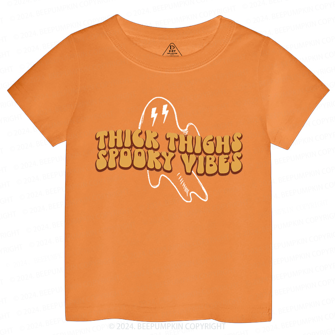 Thick Thighs Spooky Vibes Toddler&Kids Tees 