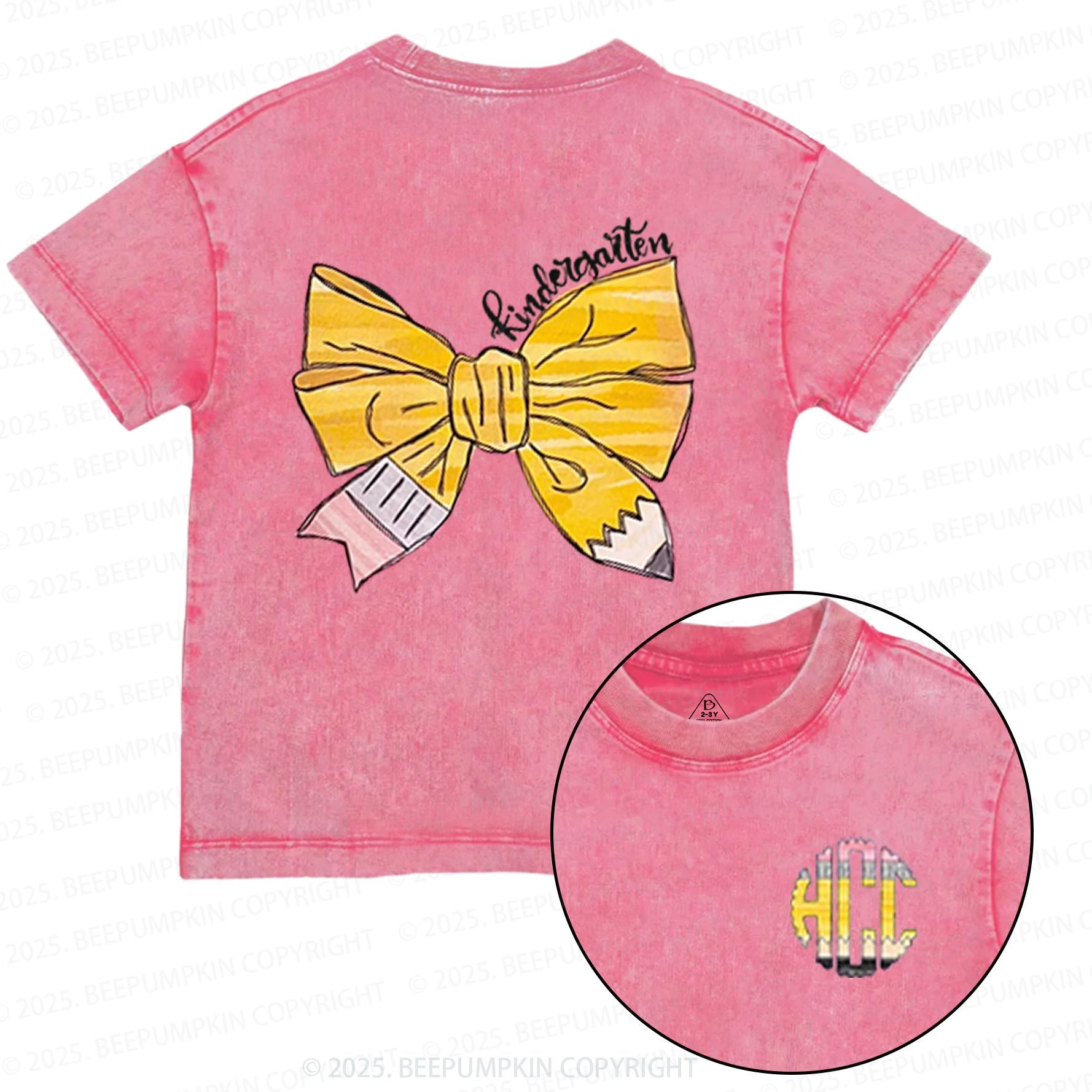 Personalization Girl's Coquette Toddler&Kids Washed Tees