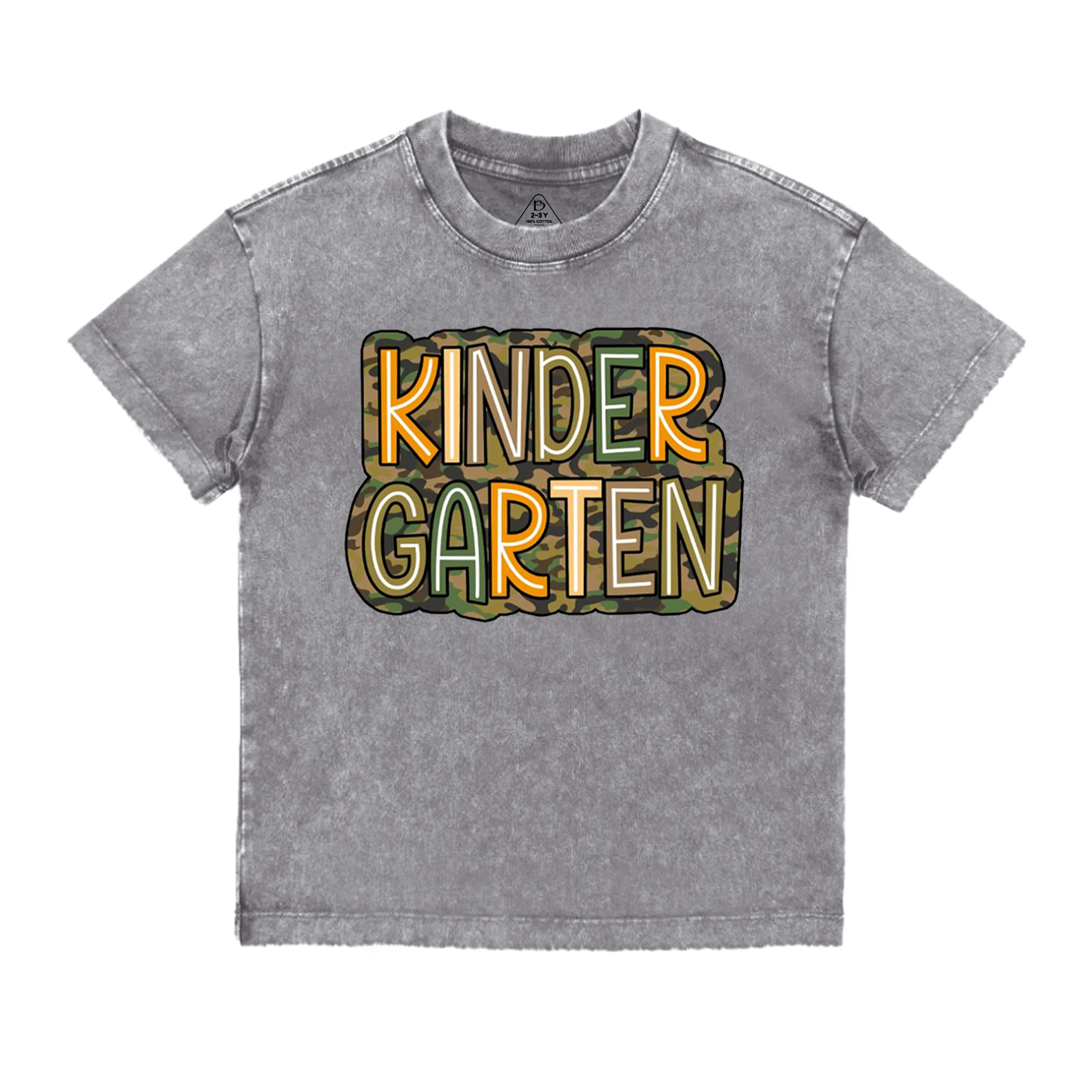Personalized Camouflage Grade Toddler&Kids Washed Tees