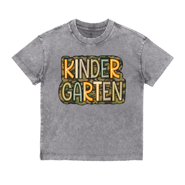 Personalized Camouflage Grade Toddler&Kids Washed Tees