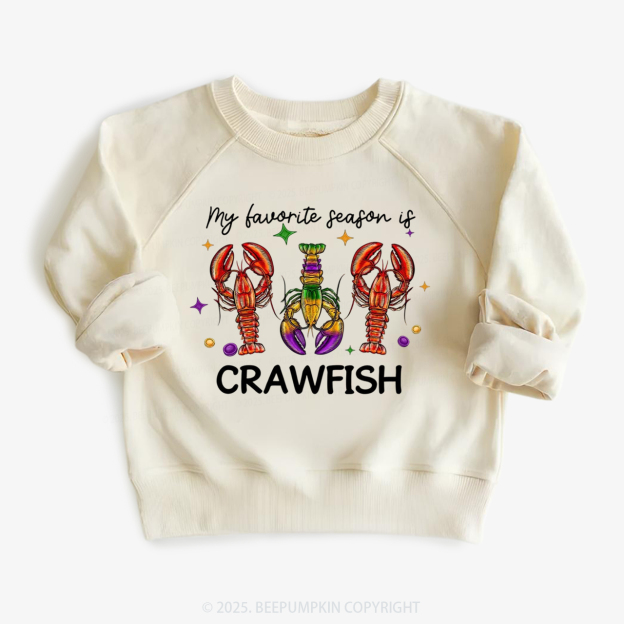 Mardi Gras Crawfish Kid's Sweatshirt