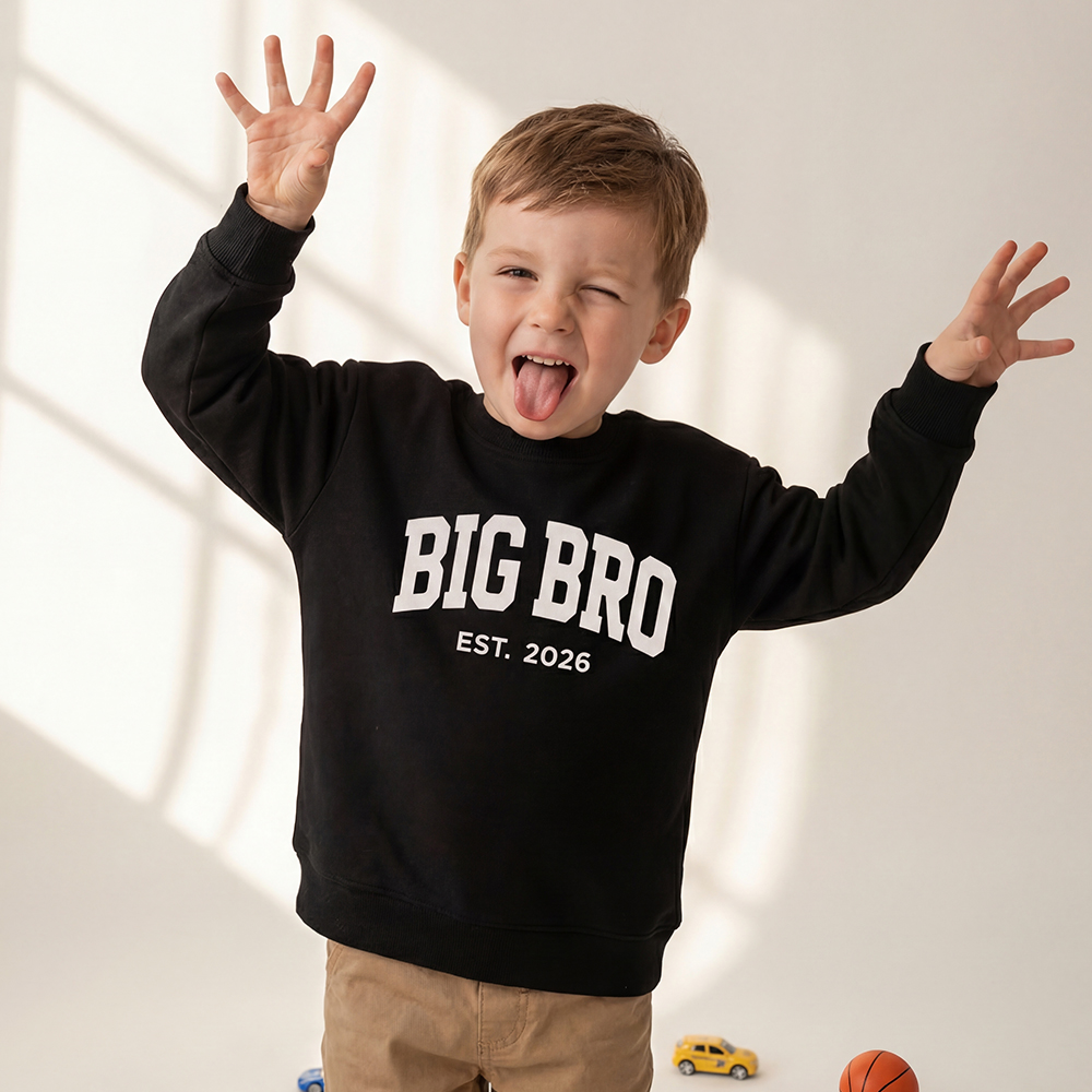 Big Bro Est 2026 Kid's Sweatshirt