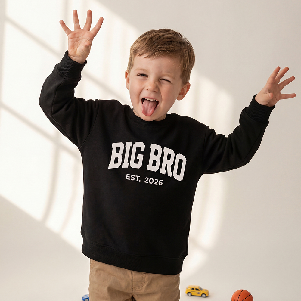 Big Bro Est 2026 Kid's Sweatshirt