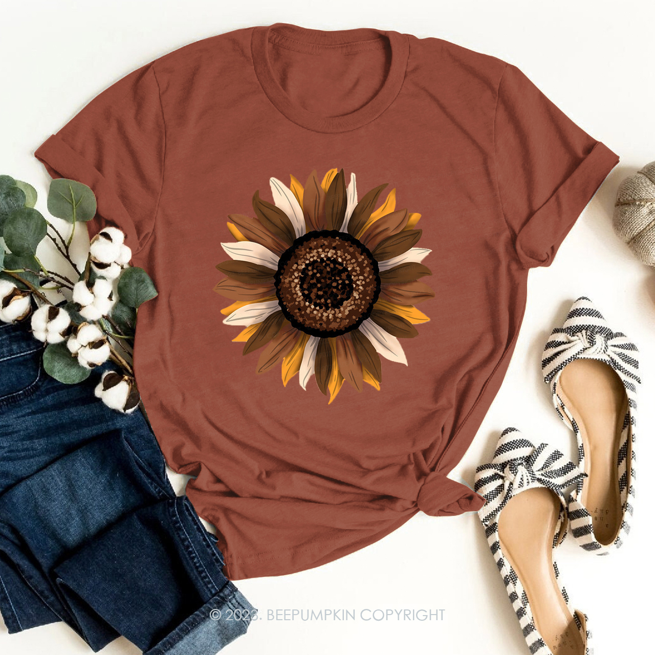 Pretty Fall Sunflower Shirts Beepumpkin