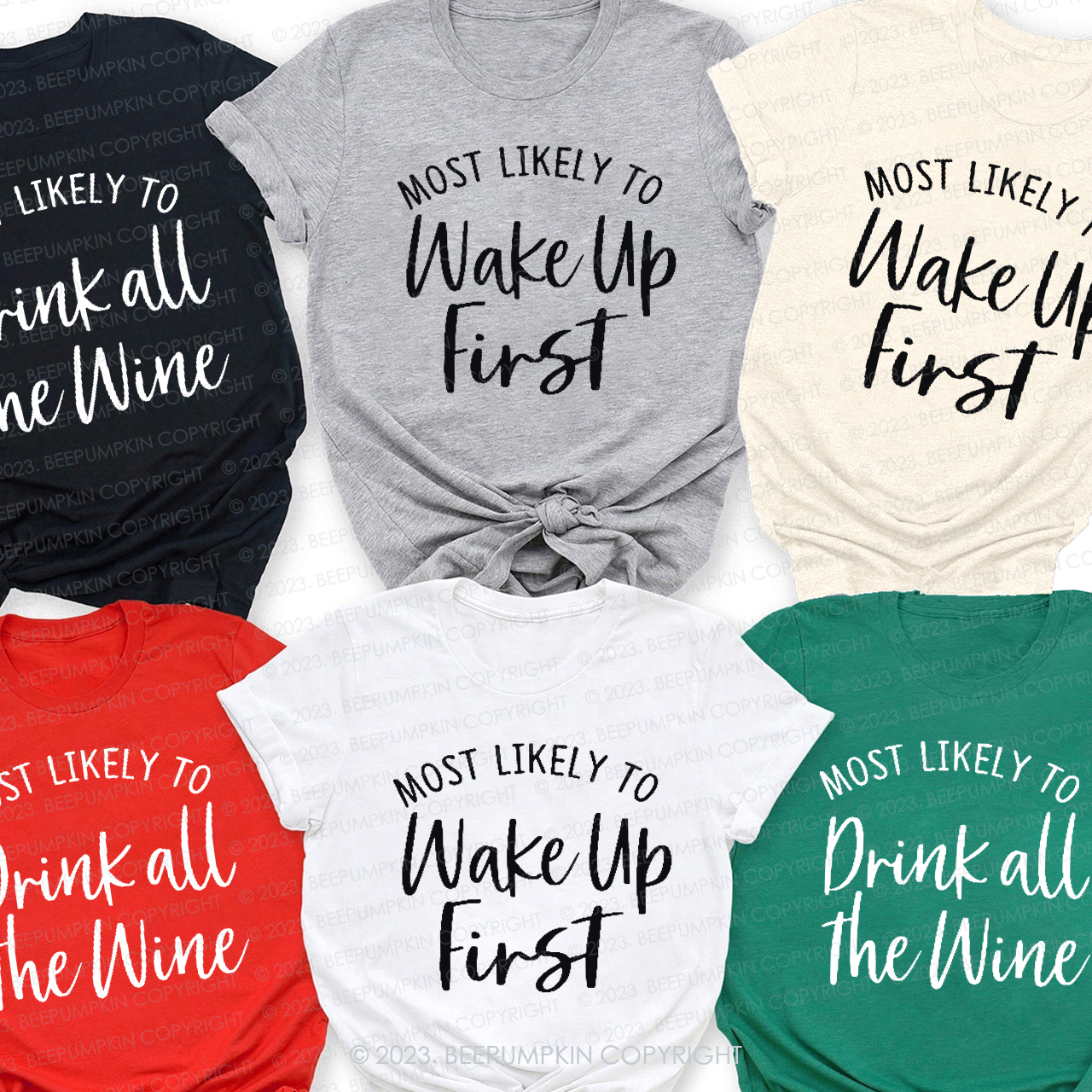 Most Likely To Funny Christmas Party Matching Shirts