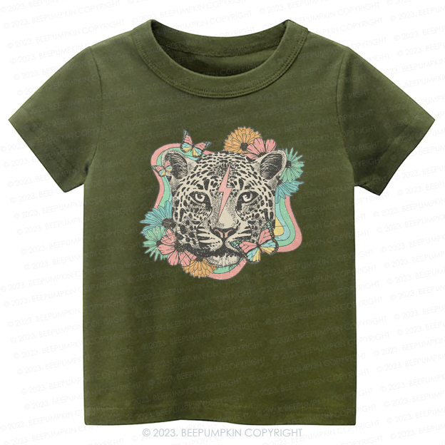 Wild Flower Animal Leopard -Toddler Tees