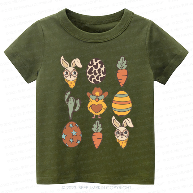 Hoppy Western Easter Carrot Eggs -Toddler Tees