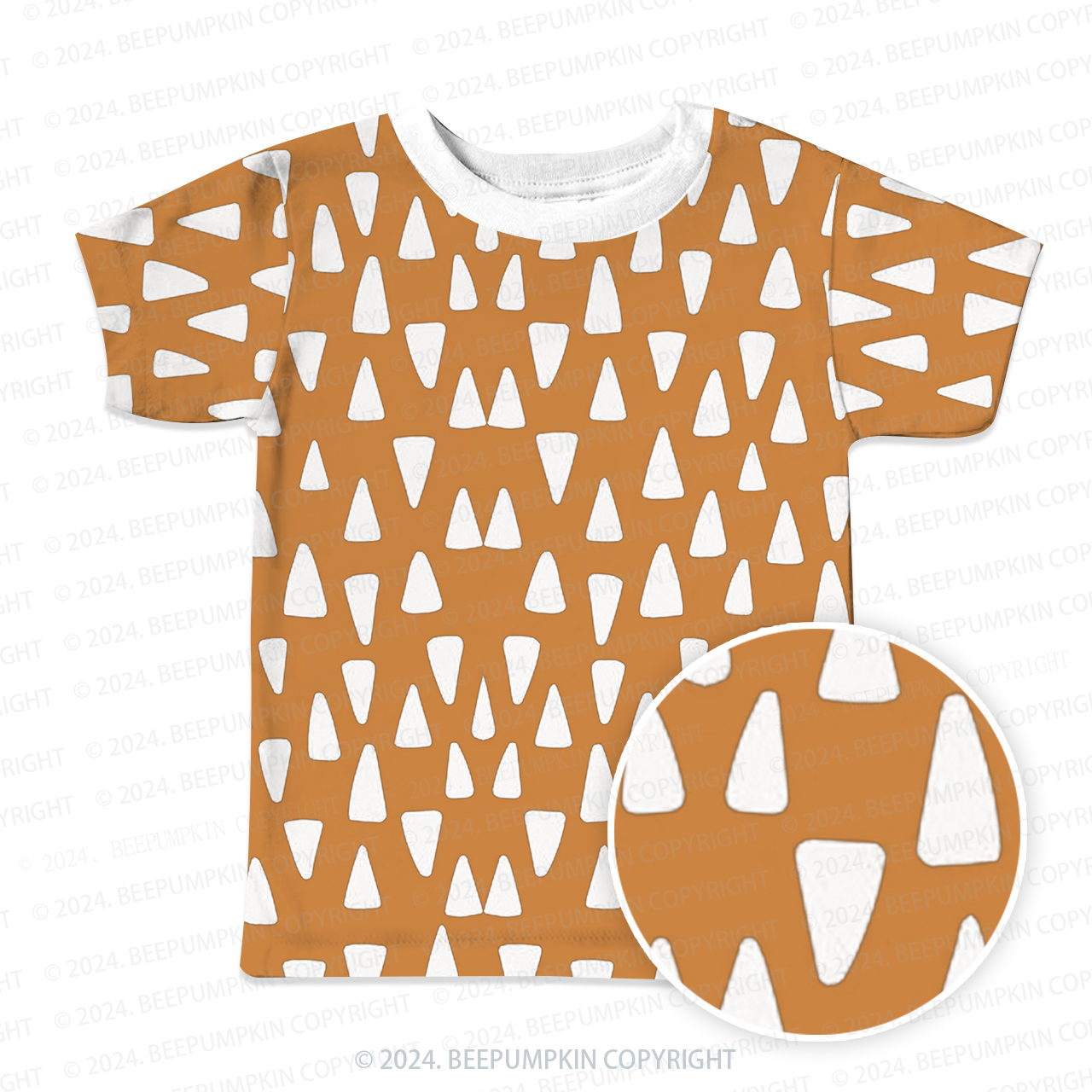 Orange Rounded Triangle All Over Print Kids Tees