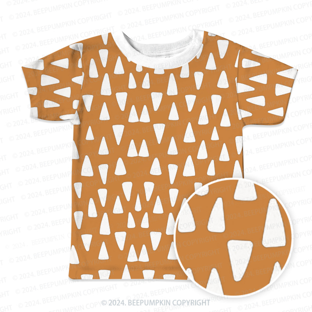 Orange Rounded Triangle All Over Print Kids Tees