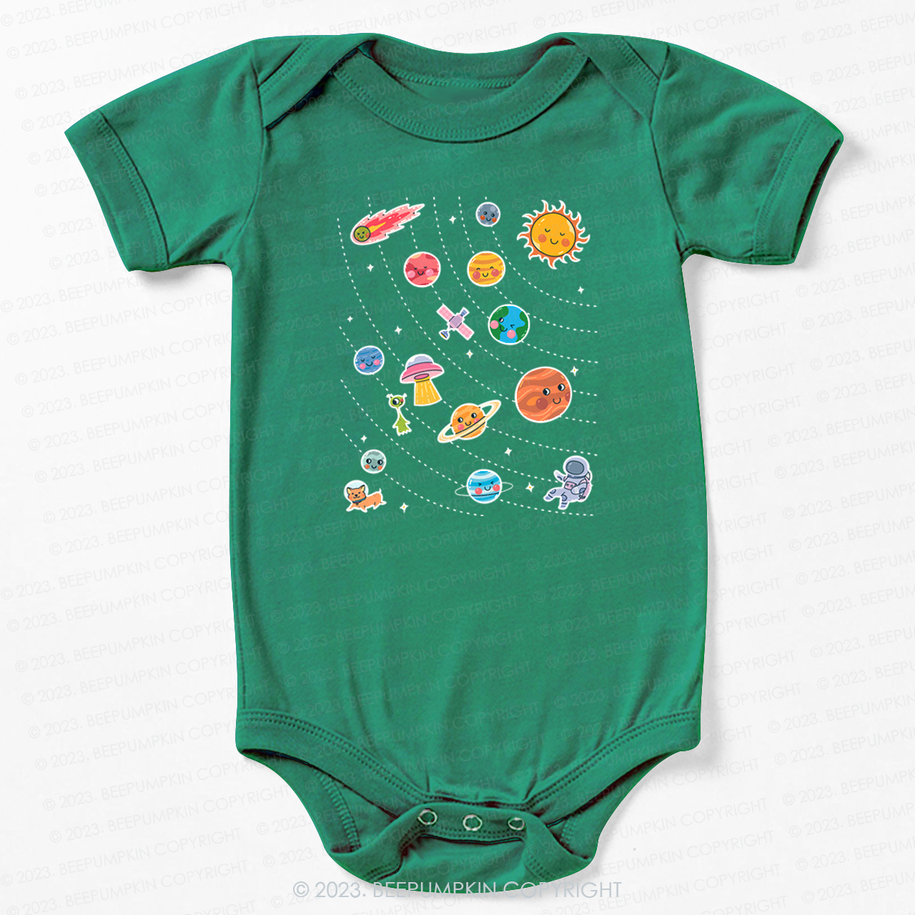 Planets Outerspace Space Theme Bodysuit For Baby