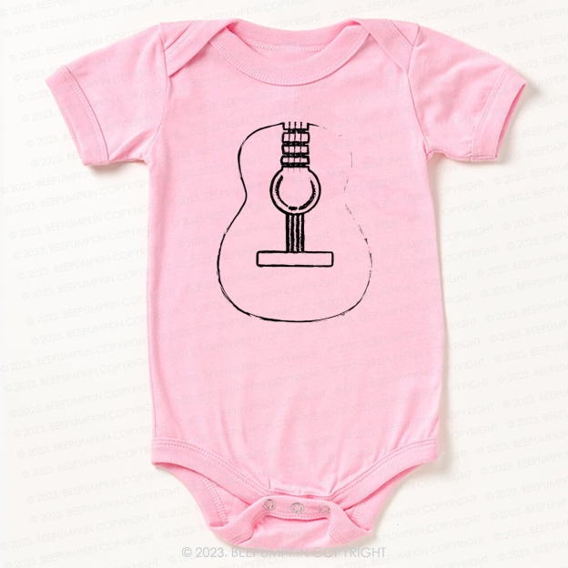 Acoustic Guitar Musician Bodysuit For Baby