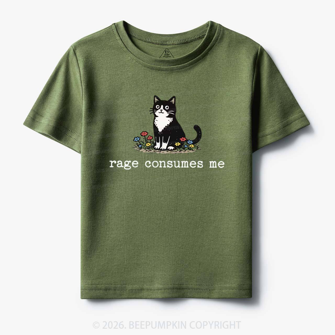 Funny Cat Rage Consumes Me Toddler&Kid's Tees