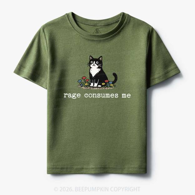 Funny Cat Rage Consumes Me Toddler&Kid's Tees