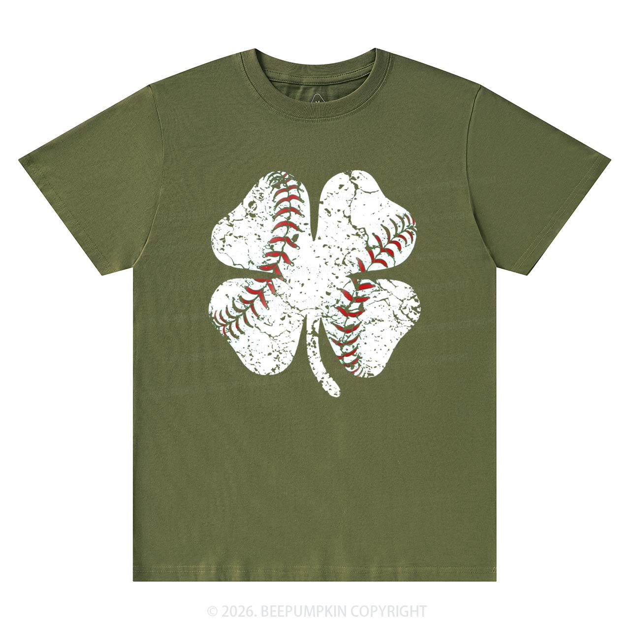 Baseball Shamrock St Patrick's Day T-Shirts Beepumpkin