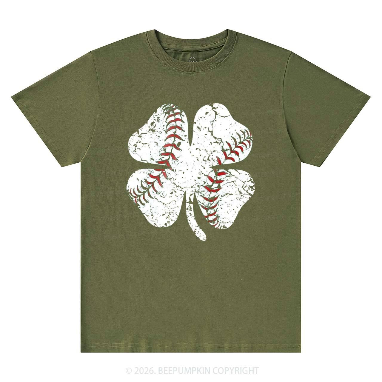 Baseball Shamrock St Patrick's Day T-Shirts Beepumpkin