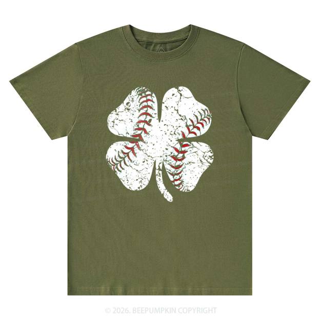 Baseball Shamrock St Patrick's Day T-Shirts Beepumpkin