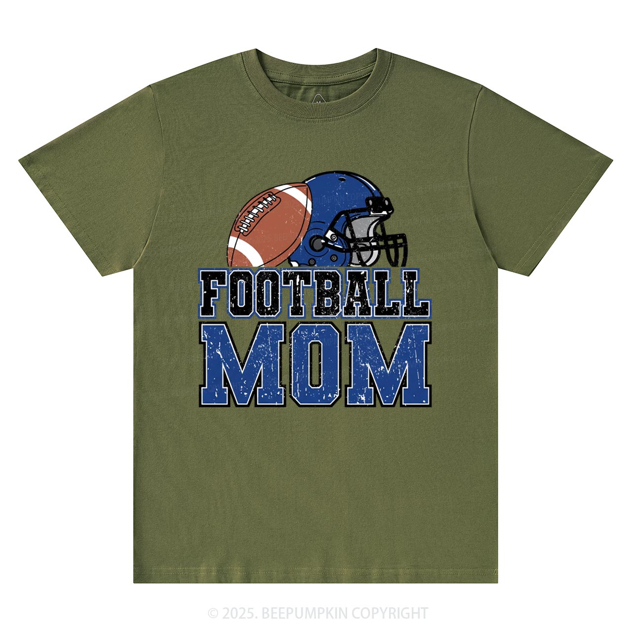 Football Blue Mama T-Shirts Beepumpkin